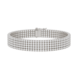10.40ct Diamond 18K Gold Five Row Tennis Bracelet