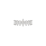 1.92ct Diamond 18K Gold Marquis Half Eternity Ring