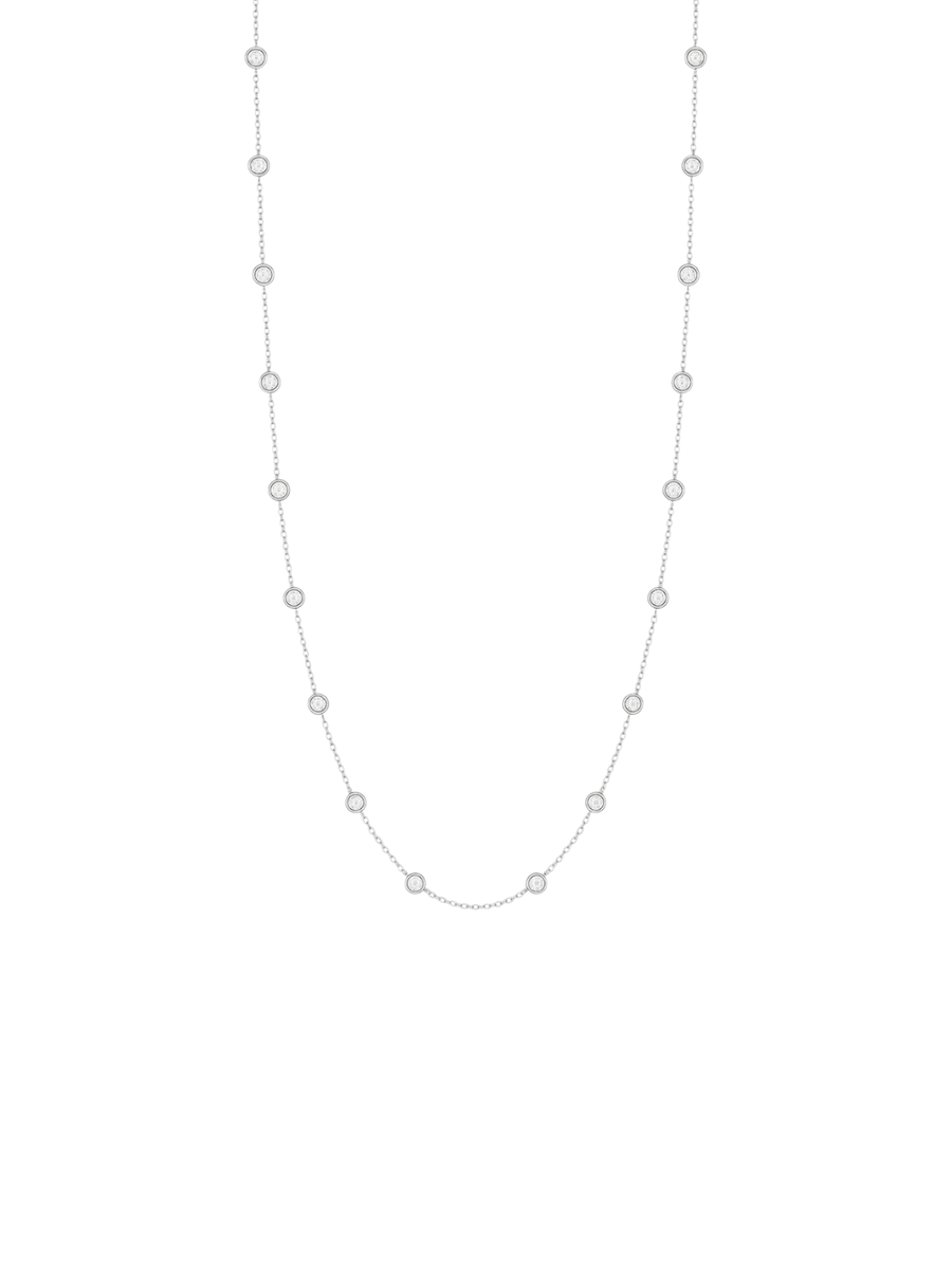 1.00ct Diamond 14K Gold By The Yard Necklace 22 Inches
