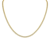6.35ct Diamond 18K Gold Tennis Necklace