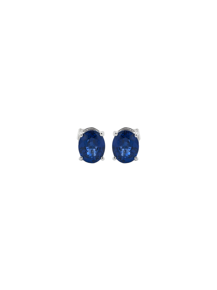 1.63ct Sapphire 18K Gold Dainty Stud Earrings