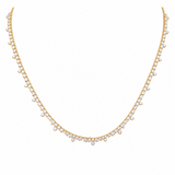2.99ct Diamond 18K Gold Stationed Necklace