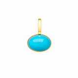 10.16ct Turquoise 18K Gold Large Pendant