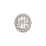 2.0ct Diamond 18K Gold Shield Ring