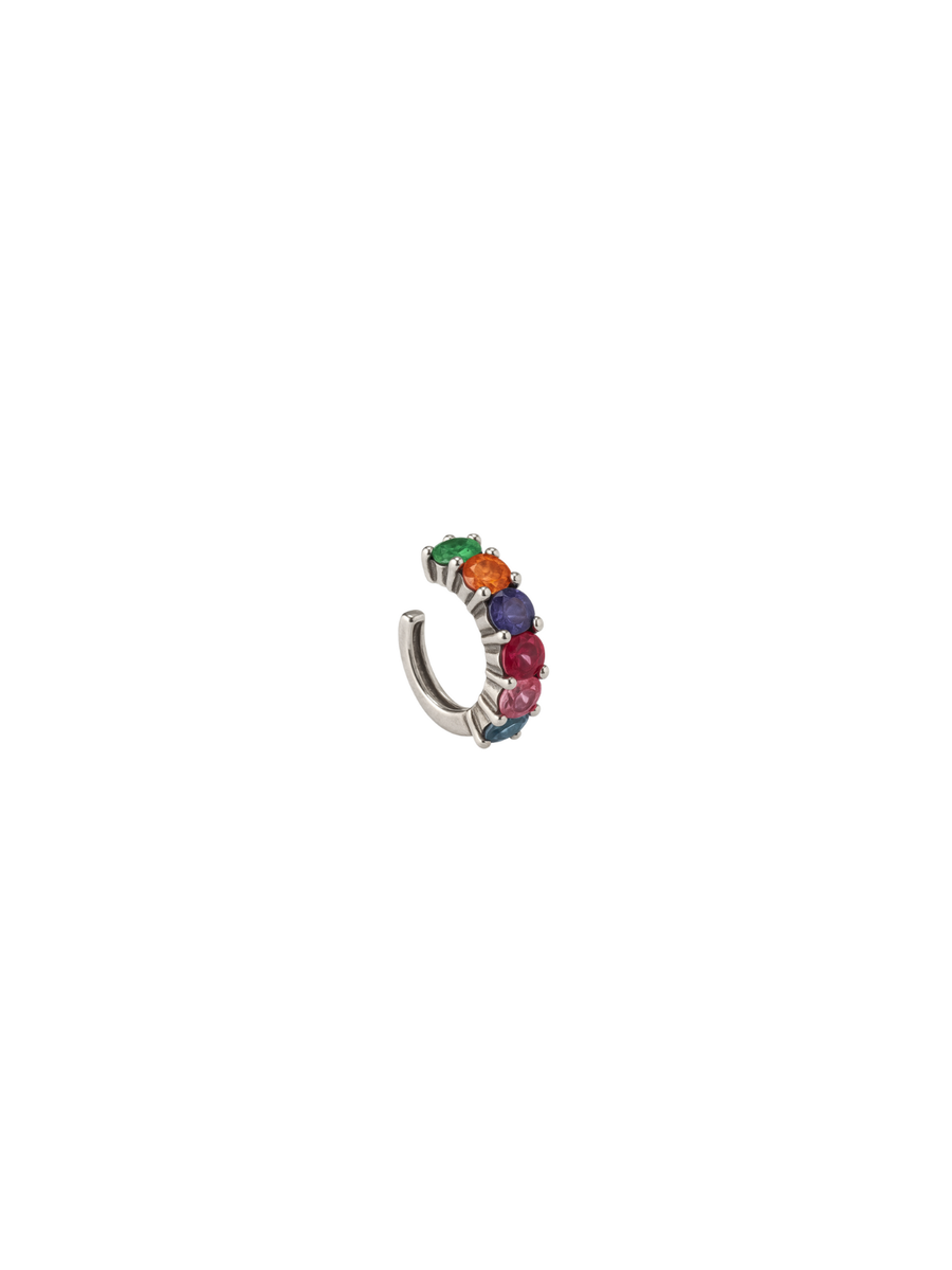 0.30ct Multi Gemstone 18K Gold Ear Cuff
