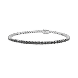 2.28ct Black Diamond 18K Gold Tennis Bracelet