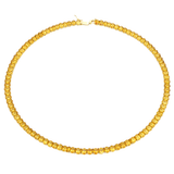 40.60ct Citrine 14K Gold Tennis Necklace