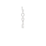 0.16ct Diamond 18K Gold "Love" Single Dangle Earring