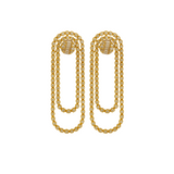 3.75ct Diamond 14K Gold Flexible Circle Earrings