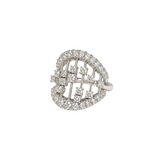 2.0ct Diamond 18K Gold Shield Ring
