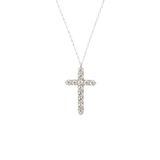 2.00ct Diamond Platinum Cross Pendant Necklace