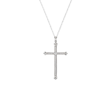 0.18cts Diamond 14K Gold Cross Necklace