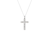 0.17ct Diamond 14K Gold Cross Necklace