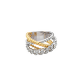 0.80ct Diamond 18K Gold Multi Chain Ring