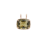 30.38ct Olive Quartz 18K Gold Medium Statement Pendant