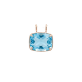 27.93ct Sky Blue Topaz 18K Gold Medium Statement Pendant