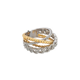 0.80ct Diamond 18K Gold Multi Chain Ring