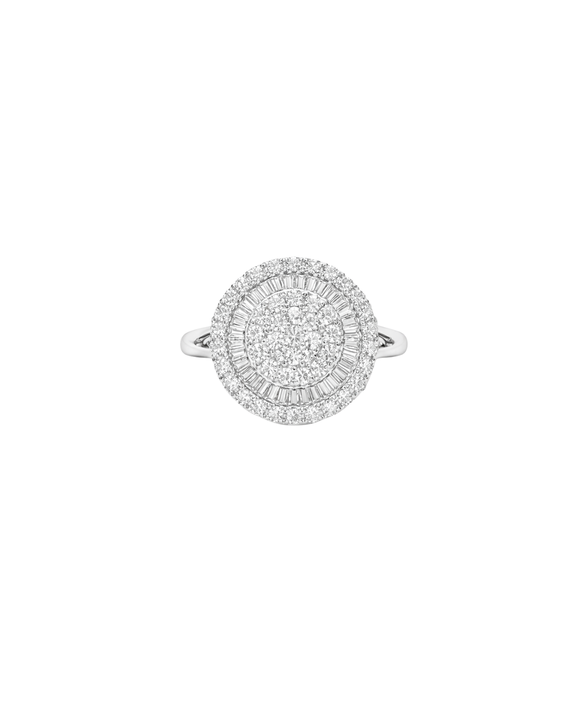 0.73ct Diamond 18K Gold Illusion Halo Ring