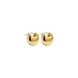 14K Gold Ball Hoop Earrings