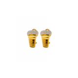 0.53ct Diamond 18K Italian Gold Hoop Earrings