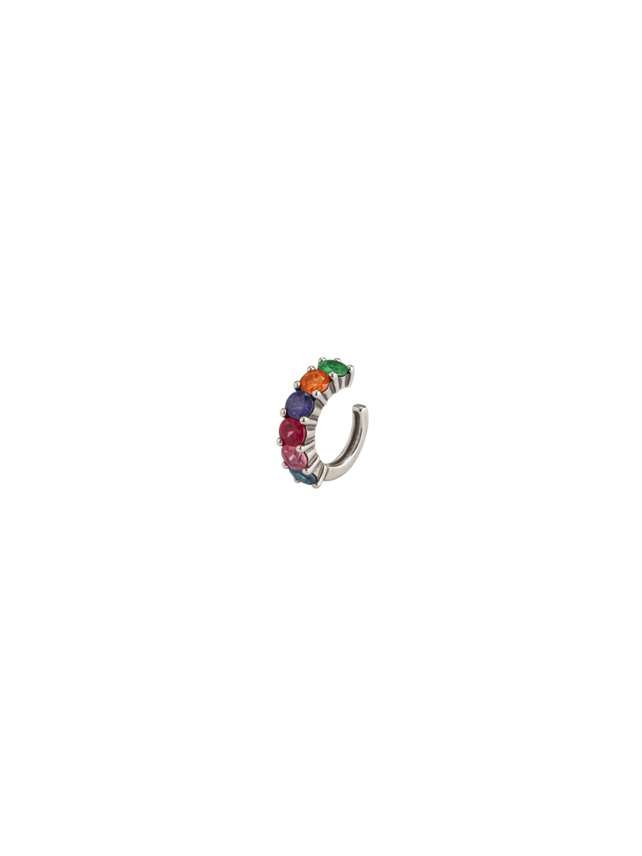 0.30ct Multi Gemstone 18K Gold Ear Cuff