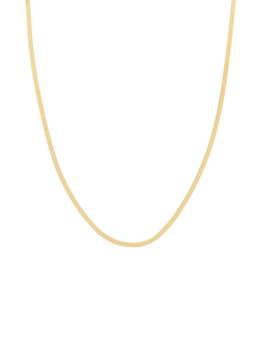 14K Gold  Herringbone Chain Necklace
