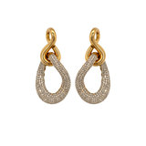 4.33ct Diamond 14K Gold Pave Statement Earrings