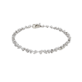 3.68ct Pear Diamond 18K Gold Tennis Bracelet