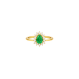 0.50ct Emerald Diamond 18K Gold Ring
