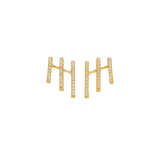 0.24ct Diamond 14K Gold Multi Hoop Earrings