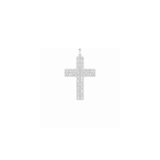 0.43ct Diamond 18K Gold Pave Cross Pendant