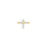 0.84ct Diamond 14K Gold Cross Ring