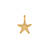 18K Gold Starfish Pendant