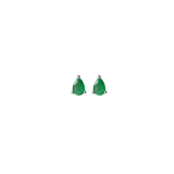 1.89ct Emerald 18K Gold Pear Stud Earrings
