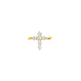 0.77ct Diamond 14K Gold Cross Ring