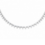 5.75ct Diamond 14K Gold Stationed Necklace