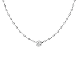 2.03ct Diamond 18K Gold Solitaire Link Necklace