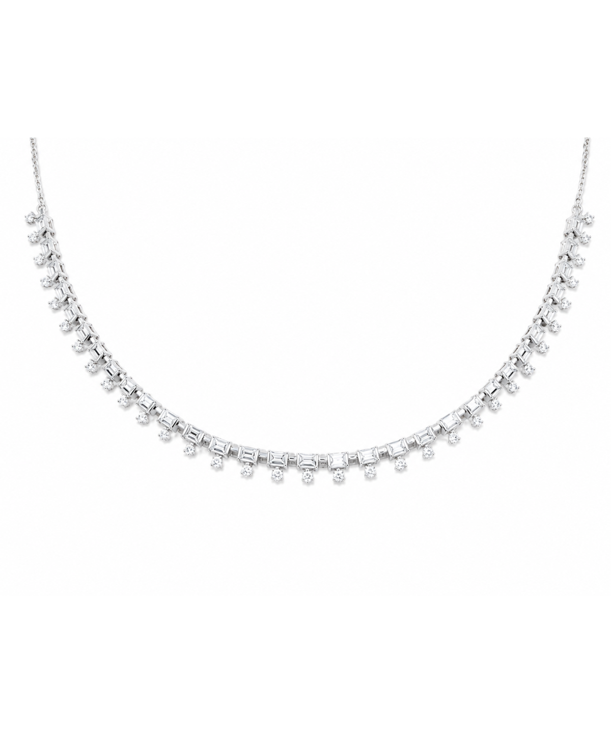 5.75ct Diamond 14K Gold Stationed Necklace