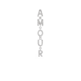 0.28ct Diamond 18K Gold Amour Single Dangle Drop Earrings