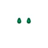 1.00ct Emerald 18K Gold Dainty Stud Earrings