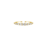 0.56ct Diamond 18K Gold Half Graduated Ring