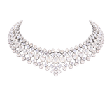 50.22ct Diamond 18K Gold Statement Choker Tennis Necklace