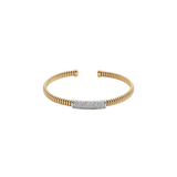 0.52ct Diamond 18K Italian Gold Cuff Bracelet