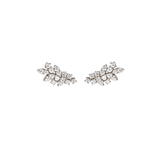 1.00ct Diamond 14K Gold Leaf Climber Earrings