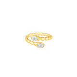 0.53ct Diamond 14K Gold Bypass Ring