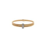 0.20ct Diamond 18K Italian Gold Multi Row Bracelet