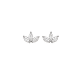 0.79ct Diamond 18K Gold Leaf Stud Earrings