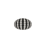 8.70ct Diamond 18K Gold Striped Dome Ring