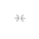 0.79ct Diamond 18K Gold Leaf Stud Earrings