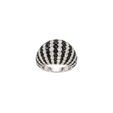 8.70ct Diamond 18K Gold Striped Dome Ring